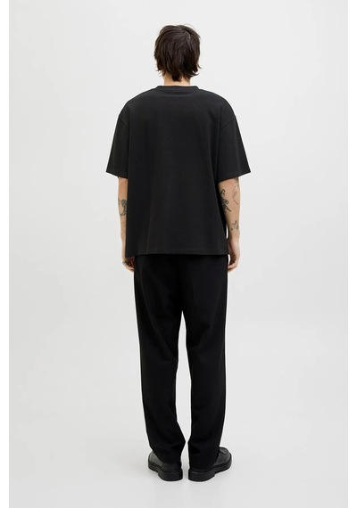Jack & Jones Erkek Siyah Jjloui Osmos Tee Crew Neck T-shirt 12270710-black Black