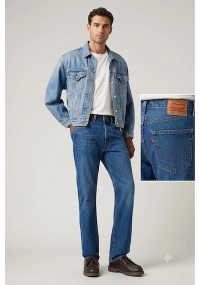 Levi's 501 Original Erkek Jean Pantolon 3249 Kot Mavi