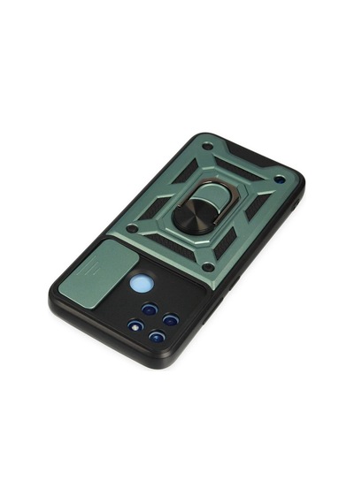 Cosmotex Newface Realme C25y Kılıf Pars Lens Yüzüklü Silikon - Yeşil