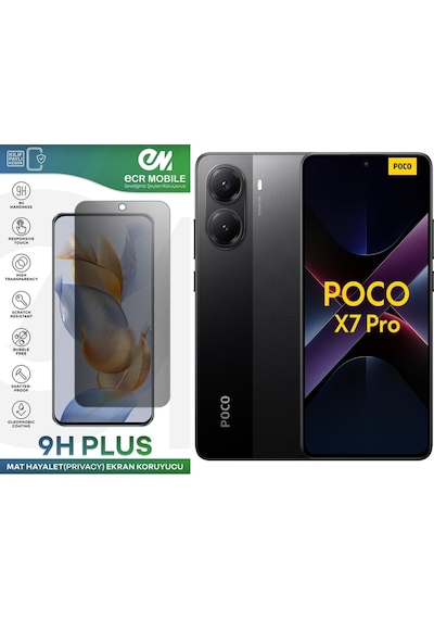 Poco Uyumlu X7 Pro Ekran Koruyucu 9h Esnek Nano Kırılmayan Mat Hayalet Privacy