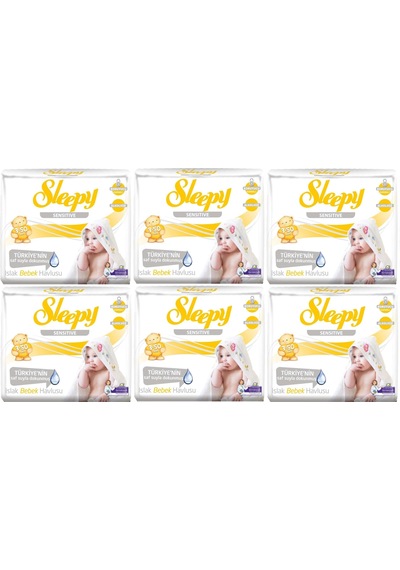 Sleepy Islak Havlu Mendil 50 Yaprak 18 Li Set Sensitive Plastik K