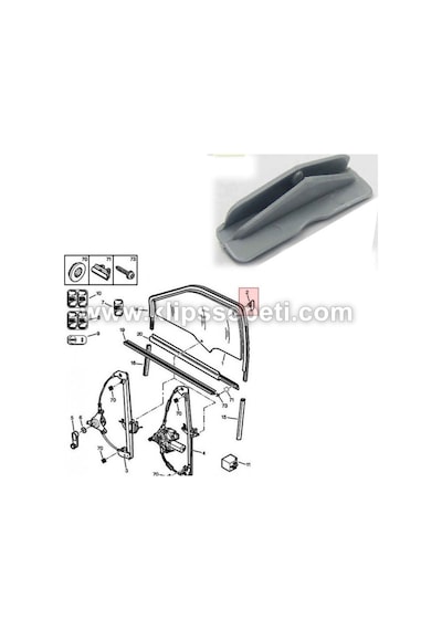 Peugeot Citroen  Cam Pencere Tutma Klips (Büyük ) 9727.23 HSK0014
