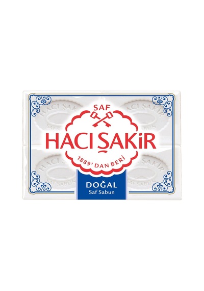 Hacı Şakir Banyo Sabunu 4x150 G Beyaz - Geleneksel Türk Sabunu 2'li Ekonomik Paket - 2 Adet Tarı Yaz