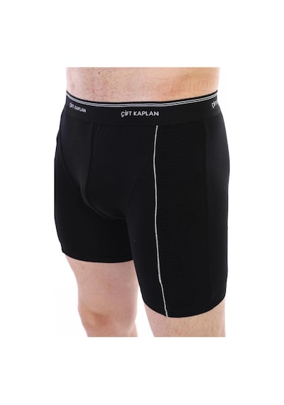 Moda Dua Çift Kaplan 855 Uzun Erkek Boxer Siyah