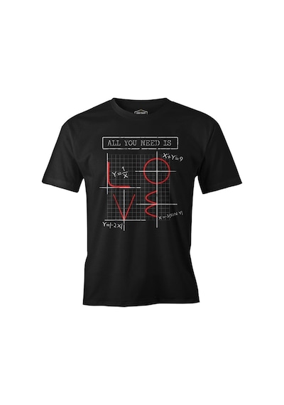 Love Math Siyah Erkek Tshirt