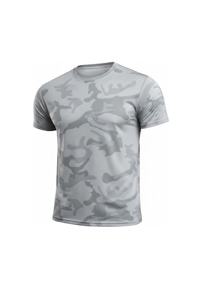 Serablanka 3'lü Erkek Nem Emici Hızlı Kuruma Atletik Teknik Kamuflaj Desenli Spor T-shirt Siyah-gri-haki