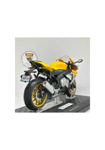 Yamaha Yzf-r1 1:12 Stantsız Diecast Model Sarı - Lisanslı Motosiklet