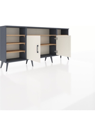 Arges Konsol 8 Raflı 2 Kapaklı 176x30x83 Antrasit-aytaşı/çam Aytaşı/çam Arges Konsol 8 Raflı 2 Kapaklı 176x30x83 Antrasit-aytaşı/çam Aytaşı/çam