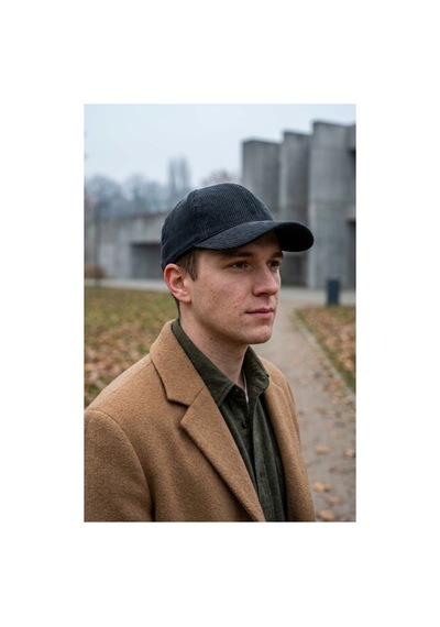 Emybox Deri Siperlikli Kaşe Kadife Şapka Unisex Kışlık - Ayarlanabilir Urban Stil Baseball Cap Siyah Kadife Fitilli