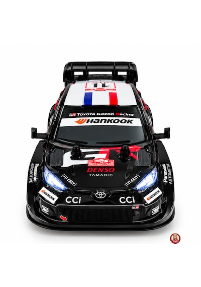 Oyuncak Uzaktan Kumandalı Toyota Gr Yaris 4x4 Drift Ralli Arabası 15 Km Hız Şarjlı Led Işıklı 7.4v 500 Mah Yedek Drift Tekerli Rc Araba Siyah