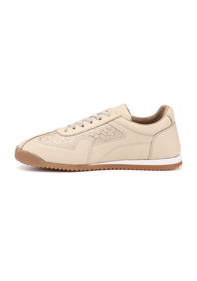 Gönderi(R) Gönderi R Kadın Bej Lastik Bağcıklı Hakiki Deri Sneaker Ddza83742547
