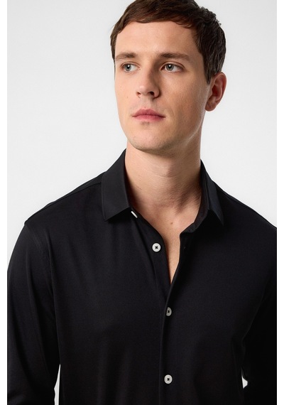 Antioch Slim Fit Erkek Gömlek Siyah
