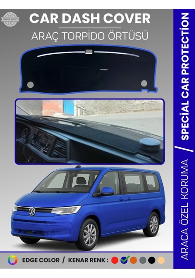 Volkswagen Transporter T7 2021+ Torpido Örtüsü Ön Göğüs Koruma Torpido Koruma Tam Uyum Uv Koruma - 789 Stiloto