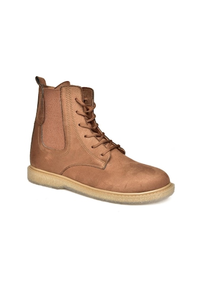 Fox Shoes R374961902 Taba Süet Yanı Lastikli Klasik Kadın Bot Taba