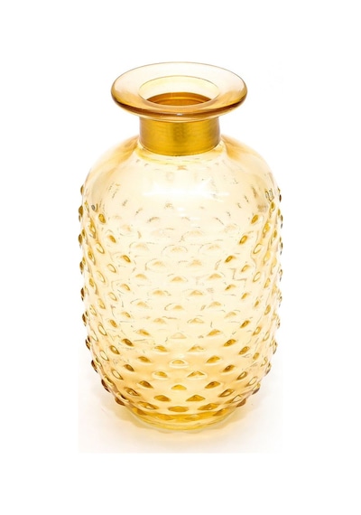 MİSSİ GOLD BOYUNLU AMBER CAM VAZO(15 CM)