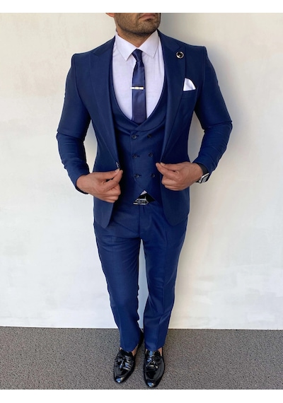 Modefendi Slim Fit İtalyan Kesim Düz Model Takım Elbise Parlement