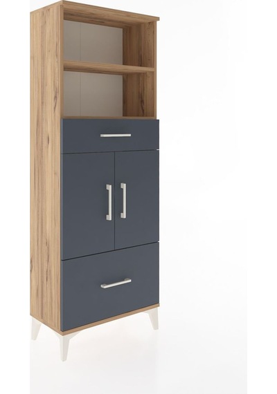 Arges Dolap 4 Raflı 2 Çekmeceli 2 Kapaklı 60x30x163 Çam-antrasit Çam Arges Dolap 4 Raflı 2 Çekmeceli 2 Kapaklı 60x30x163 Çam-antrasit Çam