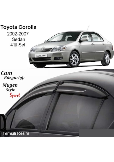 Toyota Corolla Sedan Uyumlu 2002-2007 Mugen Cam Rüzgarlığı