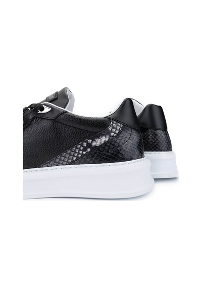 Roberto Cavalli Erkek Hakiki Deri Siyah Sneakers & Spor Ayakkabı 780 27777 Erk Ayk Y25 Nero Siyah