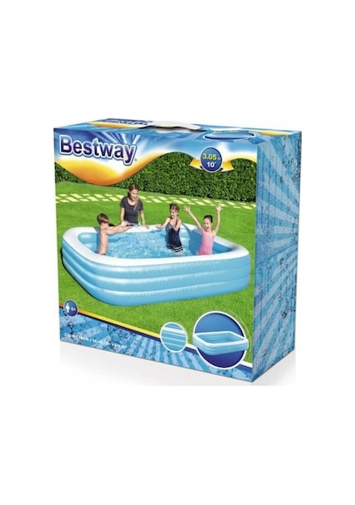 Jumbo Aile Havuzu 305x183x56 Cm Şişme Dikdörtgen Bahçe Havuzu Geniş Ve Dayanıklı Tasarım