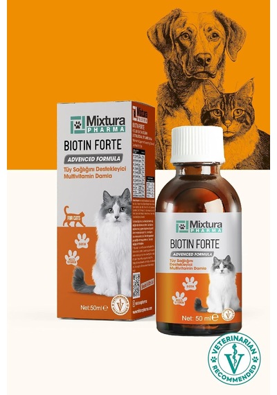 Pharma Biotin Forte Tüy Sağlığını Tamamlayıcı Multivitamin Damla Kedi Ve Köpek Tüy Dökülmesini Önleyic