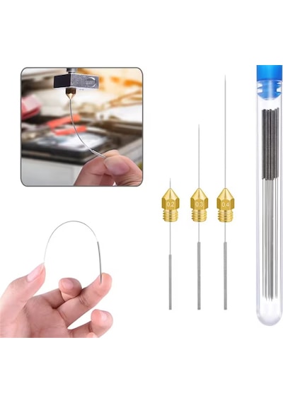 Nozul Temizleme İğne Kiti 0.3mm / 0.35mm / 0.4mm / 0.5mm / 0.6mm