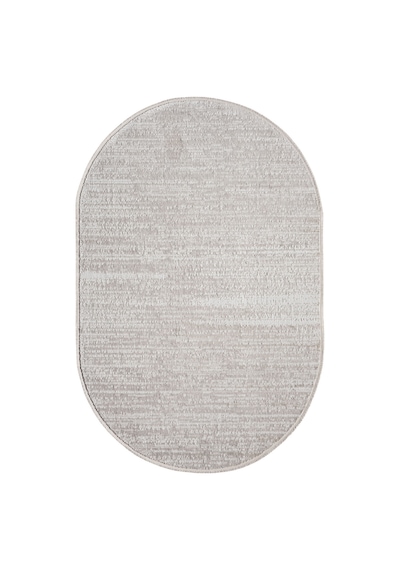 Konfor Halı Konfor Jasmine 1452 Oval Krem Bej Modern Dokuma Saçaklı Halı Mutfak Salon Oturma Odası Halısı
