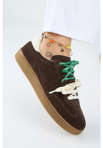 Manijero Krahe Barbella 2 Kadın Hakiki Deri Üç Ayrı Alternatif Bağcıklı Kahve-ekru Sneakers Manijero Krahe Barbella 2 Kadın Hakiki Deri Üç Ayrı Alternatif Bağcıklı Kahve-ekru Sneakers