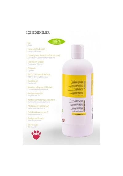 Cuppypet Evcil Hayvanlar İçin Arındırıcı Şampuan 400 ML