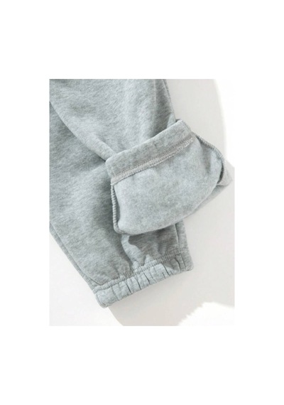 1898 Brooklyn Baskılı Bisiklet Yaka Gri Sweatshirt Ve Siyah Eşofman Altı Eşofman Takımı Gri