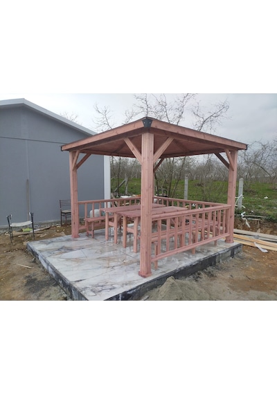 Şen Mobilya Ahşap Pergola Pergola P061 Maun