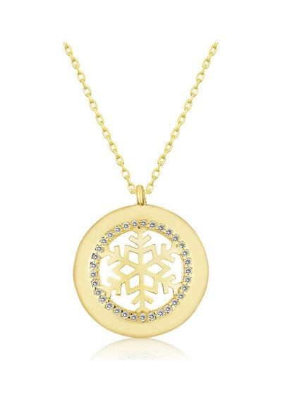 Gümüş Gold Kar Tanesi Kadın Kolye (551175670)
