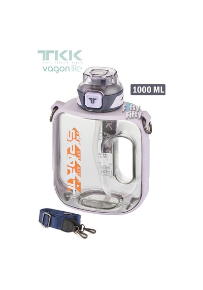 Uzspace Tkk Sporcu Matarası 1000 Ml Purble Lila