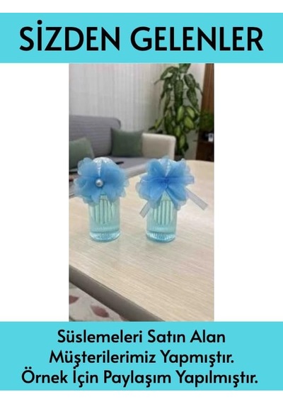 Okyanus Mavisi Rengi Boş Plastik Şişe 25 Adet 50 Ml Kolonya Söz Nişan Düğün Nikah Dnz21taçmavi