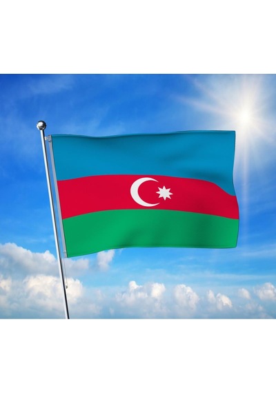 Azerbaycan Bayrağı Premium Raşel Kumaş 100x150 Cm Diğer
