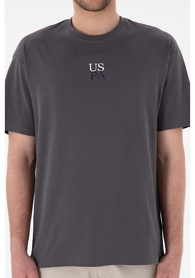 U.S. Polo Assn. Erkek Comfort Fit Bisiklet Yaka Antrasit Tişört 50306450-VR006