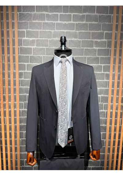 Dupont Classics Dupont Slim Fit Sivri Yaka 6 Drop Çift Yırtmaç Torba Cep Puntolu 2'li Takım Elbise Antrasit - Gri Dupont Classics Dupont Slim Fit Sivri Yaka 6 Drop Çift Yırtmaç Torba Cep Puntolu 2'li Takım Elbise Antrasit - Gri
