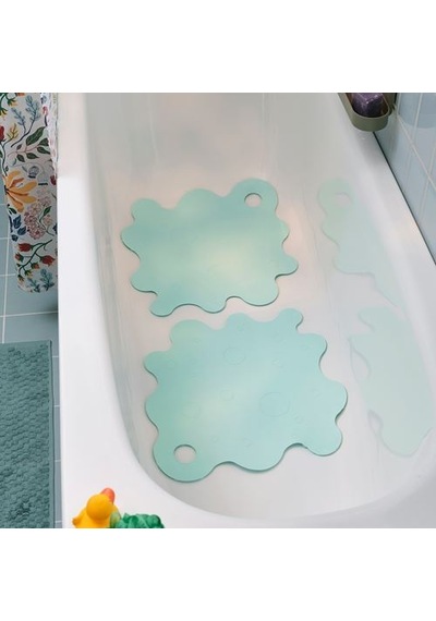 Ikea Trampsjön Banyo Kaydırmazı, Açık Turkuaz, 43x43 Cm, 2 Adet