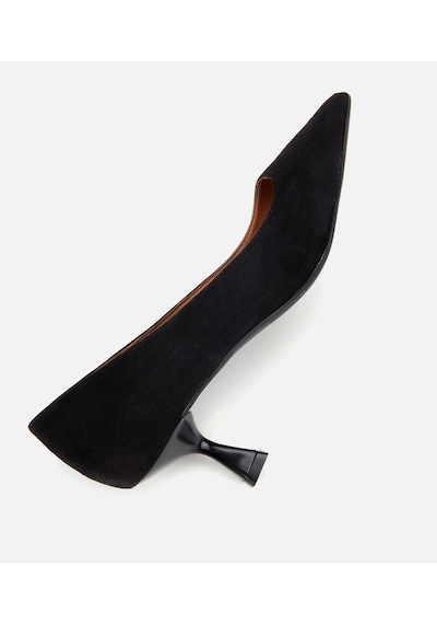 Hotiç Kadın Süet Deri Siyah Esnek Tabanlı İnce Topuklu Stiletto 01ayh312500a100 Siyah