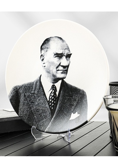 Atatürk Portreli Dekoratif Tabak 20 Cm