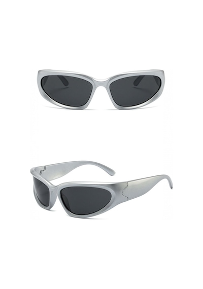 Alien Silver Mirror Milenyum Y2k Hafif Unisex Güneş Gözlüğü Çok Renkli