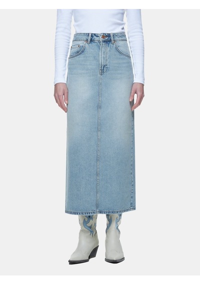 LTB Danıca Skırt Uzun Boy Jean Mid Indigo Etek Mavi
