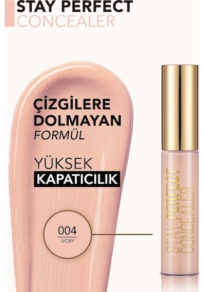 Flormar Stay Perfect Jumbo Aplikatörlü Kremsi Kapatıcı 004 Ivory