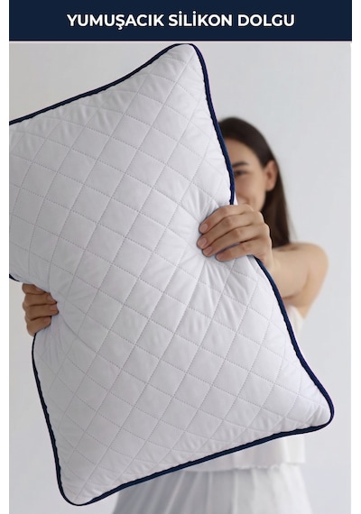 Klimalı Yastık 50x70 Cm Terletmeyen, Hava Alan Mikrofiber Uyku Yastığı Lacivert