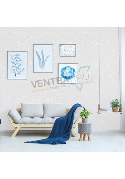 Ventrawall - Beyaz Duvar Kağıdı Ve Pamuk Sıva - W01 - 5 Kg