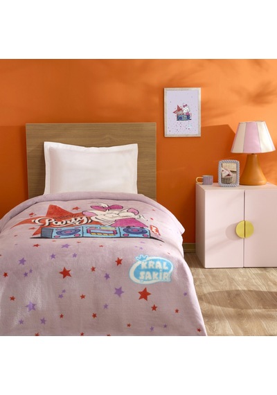 Karaca Home X Kral Şakir Canan Karaoke Party Tek Kişilik Battaniye Renkli