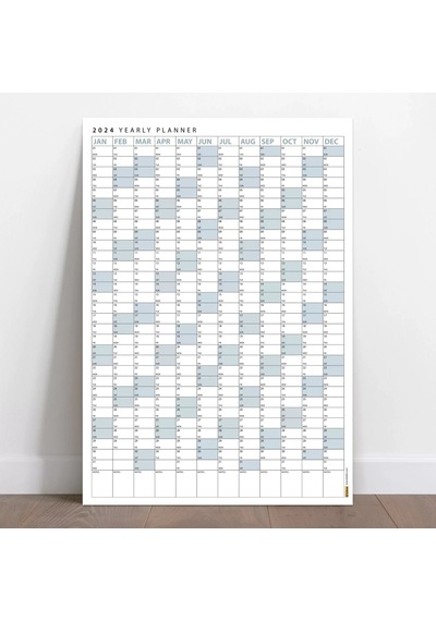 2026 Yıllık Planlayıcı Poster Takvim, Mavi Planlayıcı Takvim, Okul Takvimi, Duvar Takvimi
