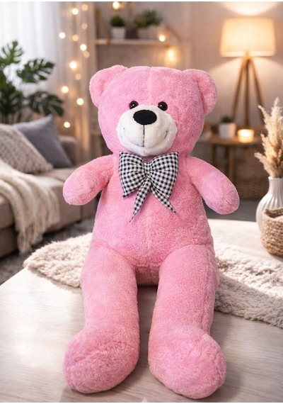 100 Cm Peluş Ayıcık Peluş Ayı Hediyelik Peluş Oyuncak Sevgiliye Pembe
