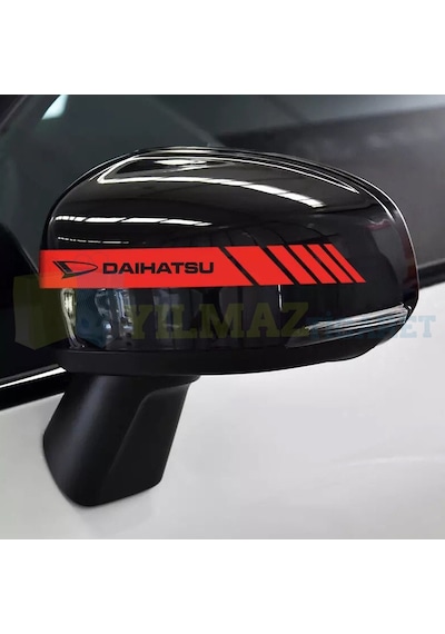 Daihatsu Logo Yan Dikiz Ayna Kapağı Şerit Sticker Etiket 6 Adet 20 X 2 Cm