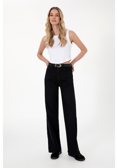 U.S. Polo Assn. Kadın Siyah Loose Fit Jean Pantolon 50308350-DN0027 U.S. Polo Assn. Kadın Siyah Loose Fit Jean Pantolon 50308350-DN0027